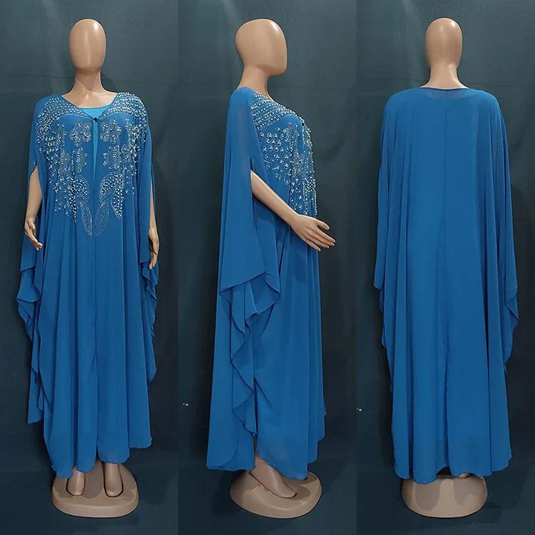 Product Introduction of 2024 Abayas for Women Dubai Luxury Chiffon Boubou Muslim Fashion Dress Caftan Wedding Party Occasions Long Abaya With Inner 16