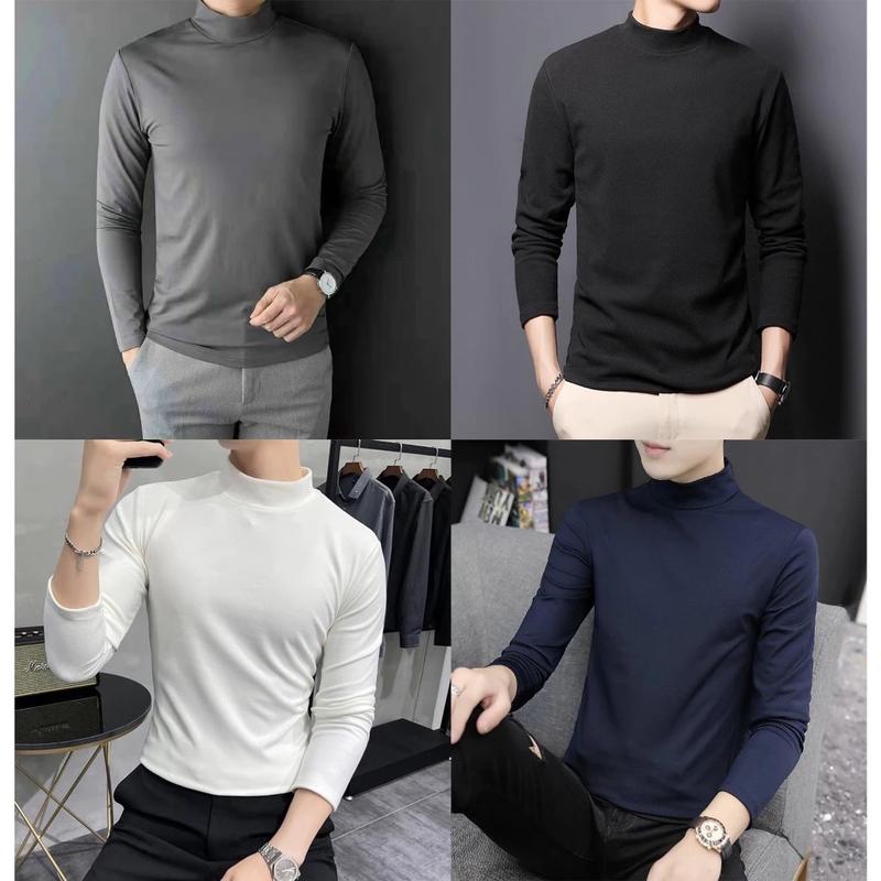￼(Combo 2-3-4 áo) Áo giữ nhiệt nam dài tay lót lông dầy ấm, áo thun nam co giãn giữ nhiệt tốt nhiều màu men đẹp Dệt