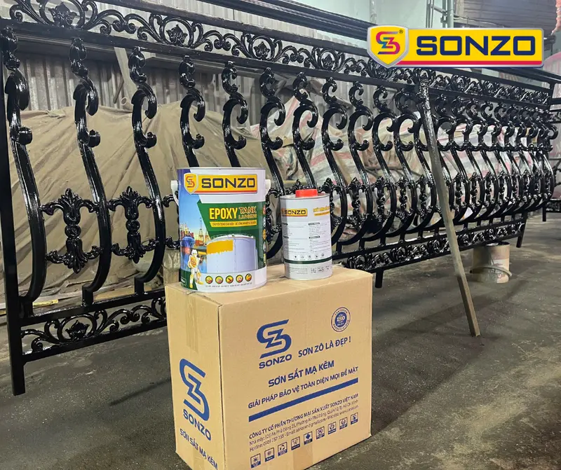 Sơn SONZO Acrylic 2k_Màu Giả Gỗ 1KG_Sơn phủ Sắt, Kẽm, Inox...độ bền lên đến 10 năm 4