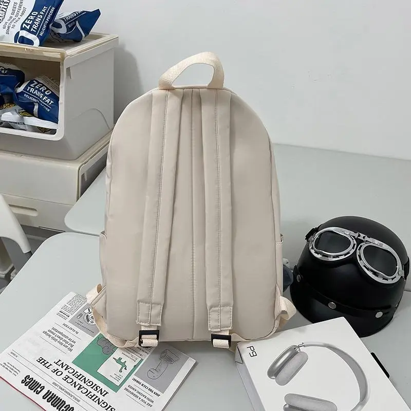 Ransel Wanita DMTS109 Unisex Hitam dan Putih untuk Sekolah Perguruan Tinggi - Backpack tas  ransel 3
