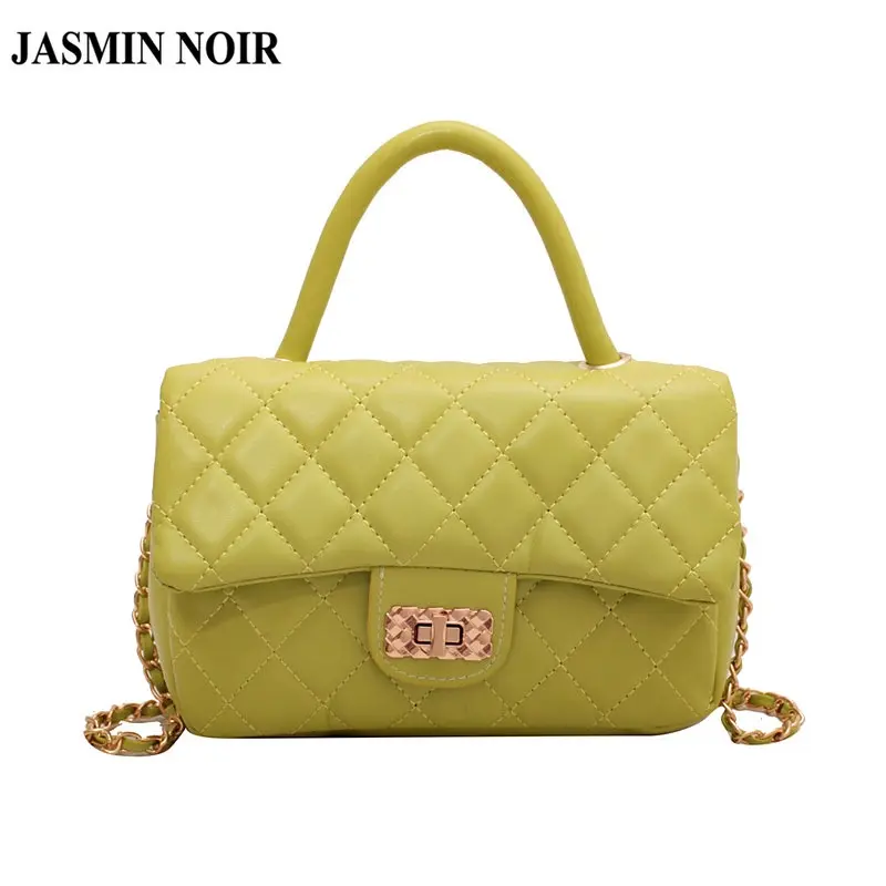JASMIN NOIR Plaid Quilted Women's Handbag Fashion Chain Sling Bag Flap Tote