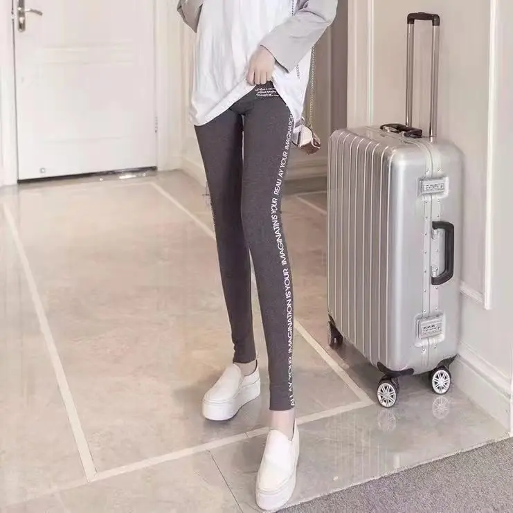 Legging Wanita Populer Baru 2023 Legging Berkualitas Tinggi Celana Pinggang Tinggi Elastis Tinggi Celana Legging Kecil Celana Elastis Pakaian Luar Wanita Ramping Ukuran Besar Longgar 3