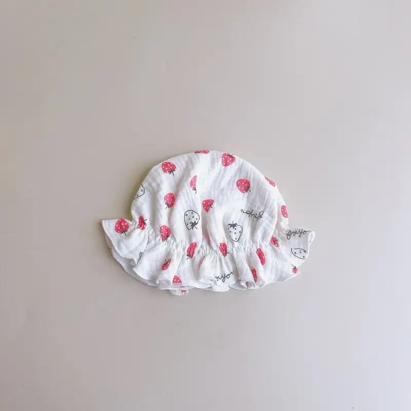 Mũ tai bèo xô muslin cho bé gái(0-12 tháng) 1