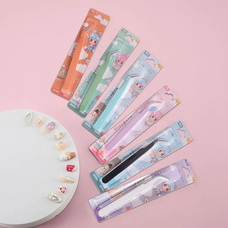 Pinset Tweezer - Makaron -  Bengkok Lurus - Penjepit Sticker - Kerajinan DIY - MultiFungsi 0