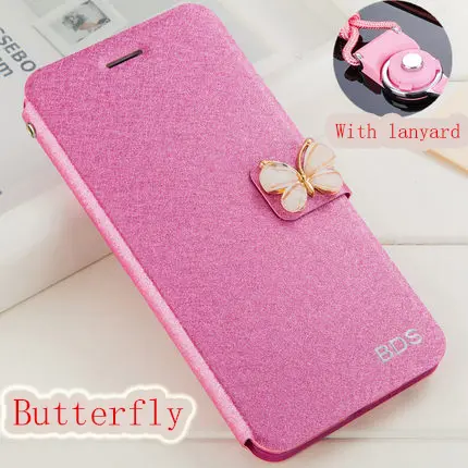 Flip Cover For Vivo Y27 Y36 4G Y76 Y72 5G Y15A Y15S Y33S Y33T Y21S Y21 Y31 2021 Y81 Y81i Y1S Y91C Phone Case Luxury Butterfly Leather Card Slots Anti-fall Soft TPU Casing With Lanyard