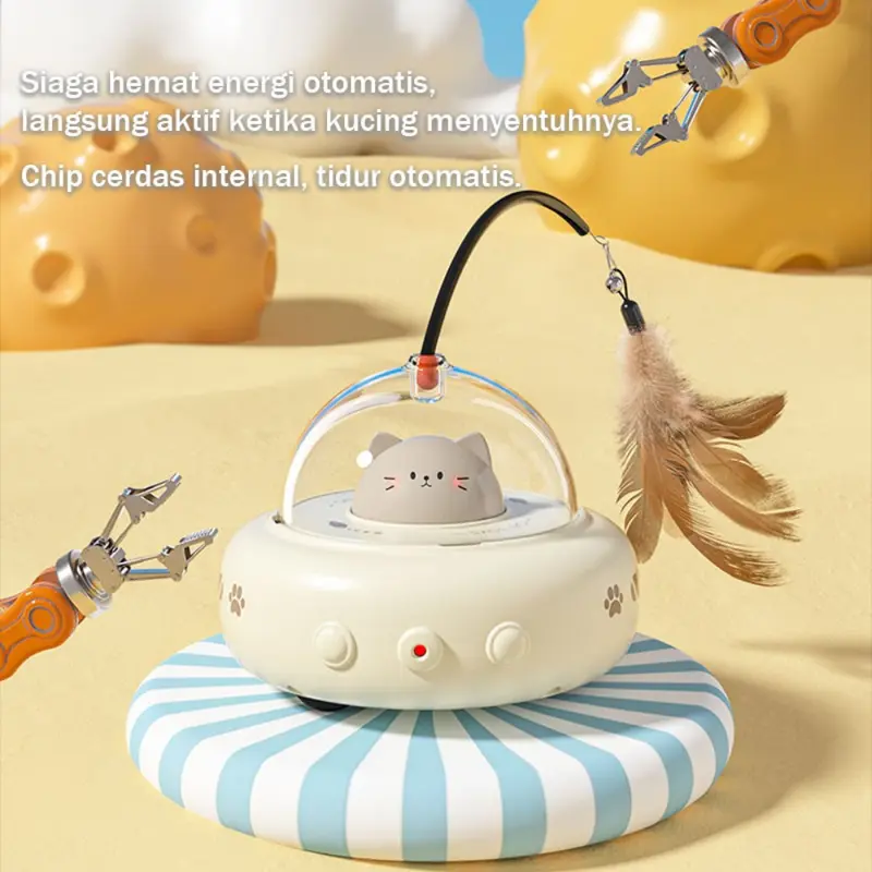 2 in 1 Mainan Hewan Peliharaan Listrik /Baru Cerdas Interaktif Kucing Mainan/Mainan Untuk Kucing Mainan Bulu/Mainan Kucing Sensor Listrik 5