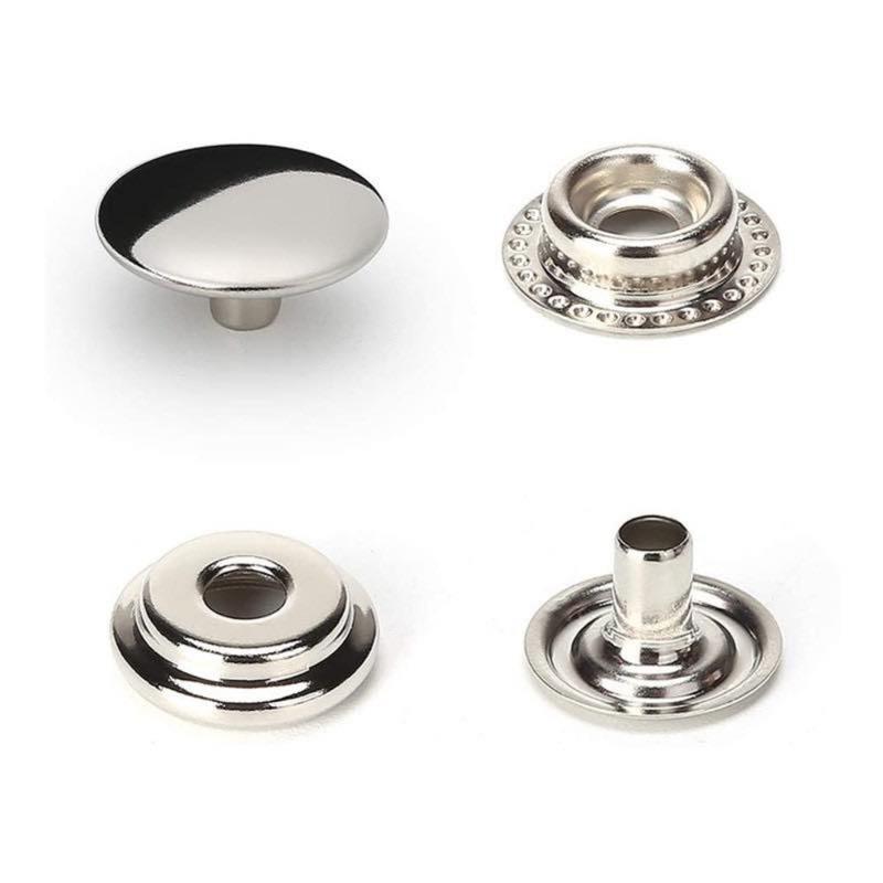 YLT 20pcs Snap Button 15mm Silvery Besi Metal Press Stud 705 - TikTok ...