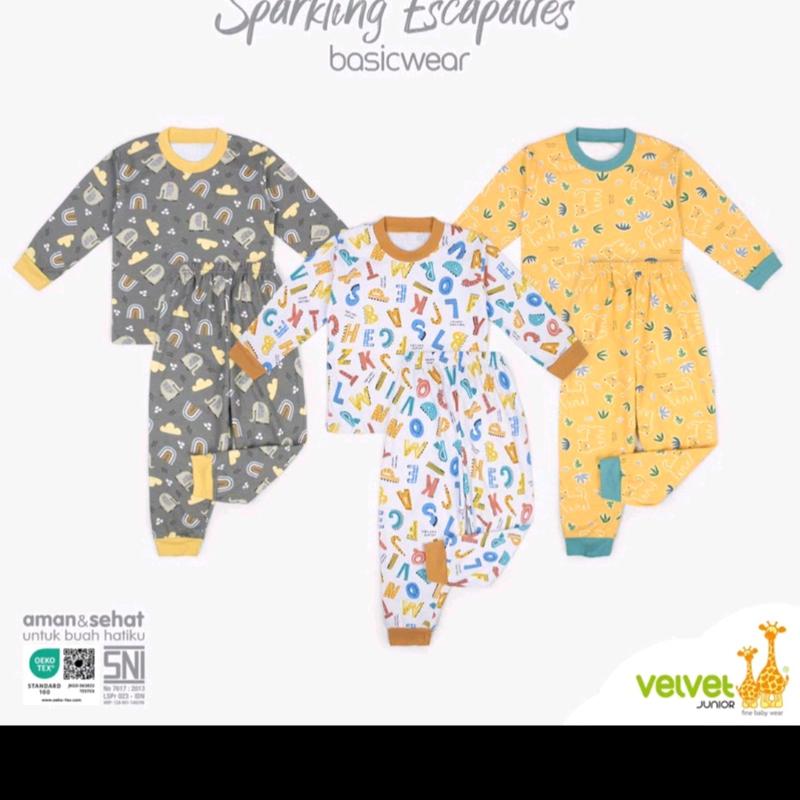 velvet junior & libby mix S, M, L (3 setel) Bayi Balita Cewek Cowok Katun Nyaman Lembut Berpori 3