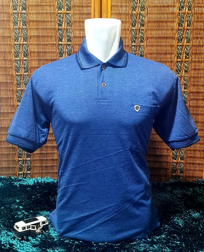 kaos krah cun nam berkantong tangan manset ukuran L XL & XXL | baju kerah cowok trend 2024 | bisa COD polo polos Katun Dewasa