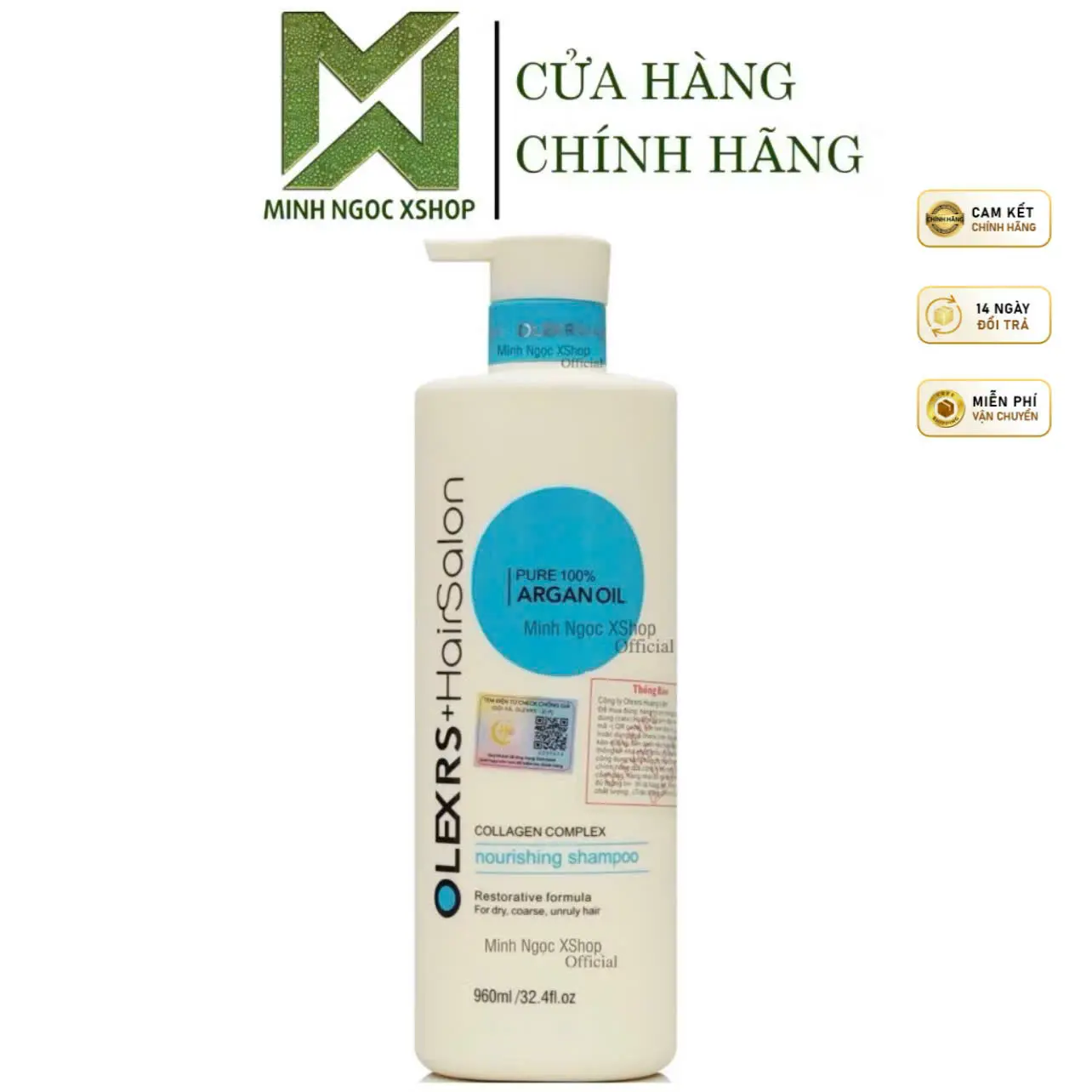 Dầu gội Olexrs Hair Salon 500ml, phục hồi chống rụng kích mọc tóc
