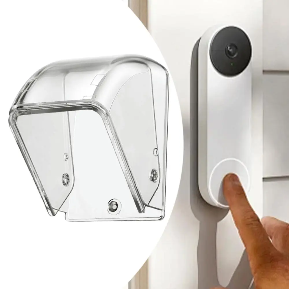 Doorbell Cover Protective Cover Sturdy Rainproof Clear Shelter Access Control Keypad Cover Rain Shield for Attendance Machine