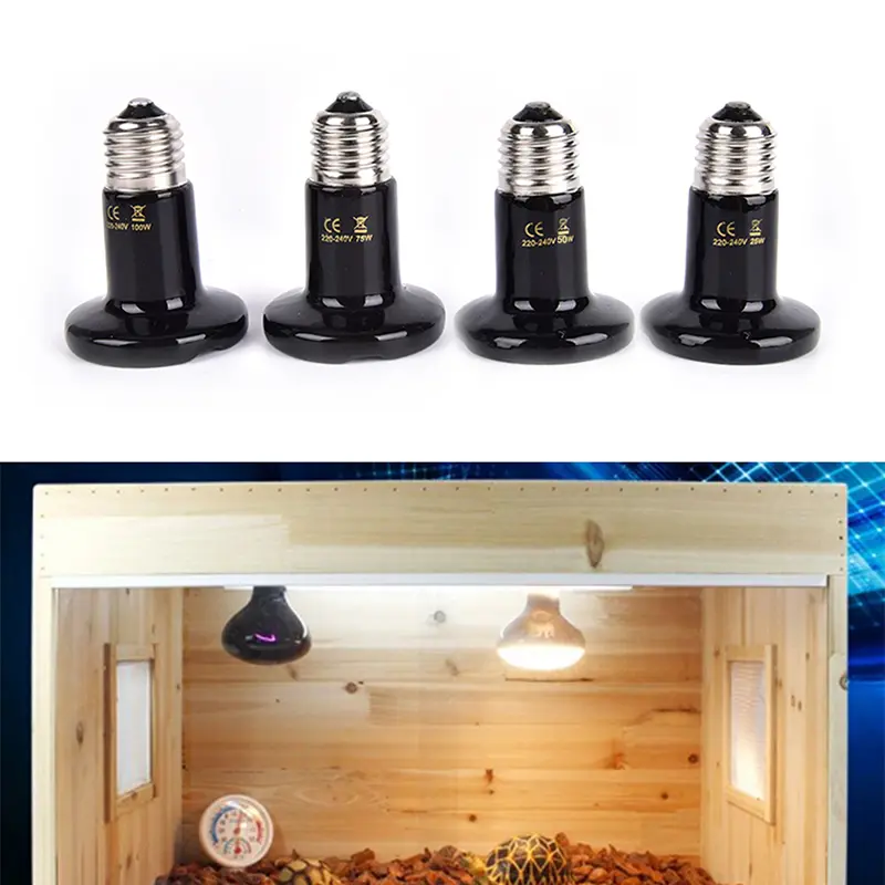 thickened infrared ceramic emitter heat light bulb lamp for reptile pet brooder