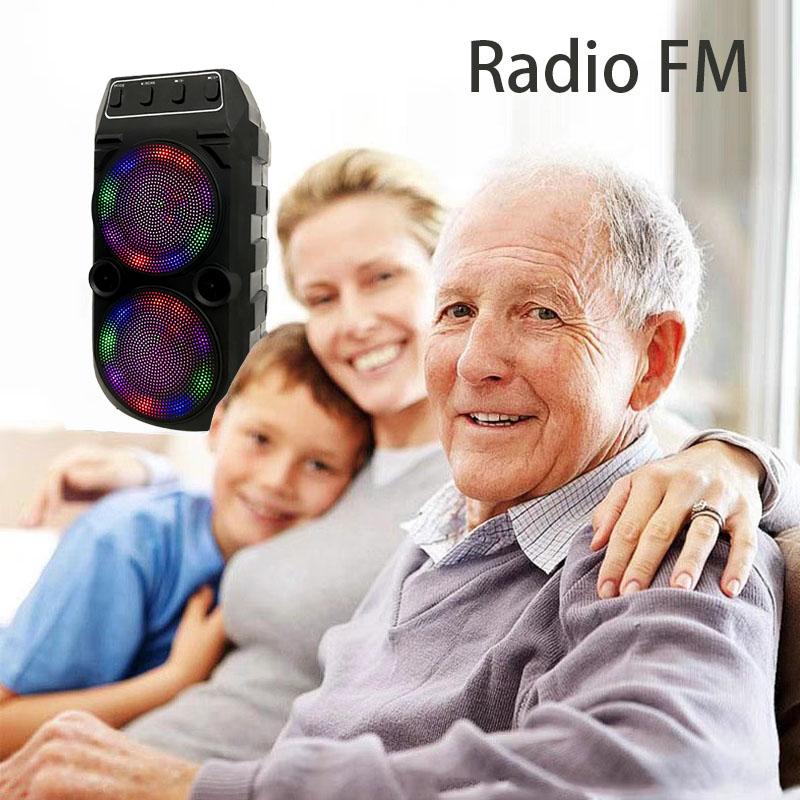 Speaker bluetooth bass microphone karaoke RBG lampu portable Speakers wireless Speaker bluetooth bass microphone karaoke RBG lampu portable Speakers wireless