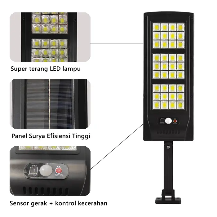 buy 1 take 1 lampu jalan led super terang lampu solar cell outdoor waterproof lampu panel surya otomatis lampu lampu jalan tenaga surya 200 watt sensor gerak untuk parkir taman stadion jalan garasi rumah 2
