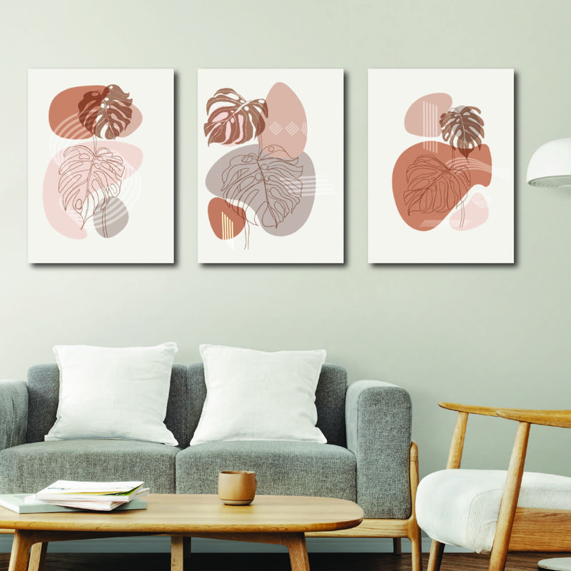 Pajangan Hiasan Walpaper Dinding Kamar Wall Decor Rumah Motif Daun Gantungan 1