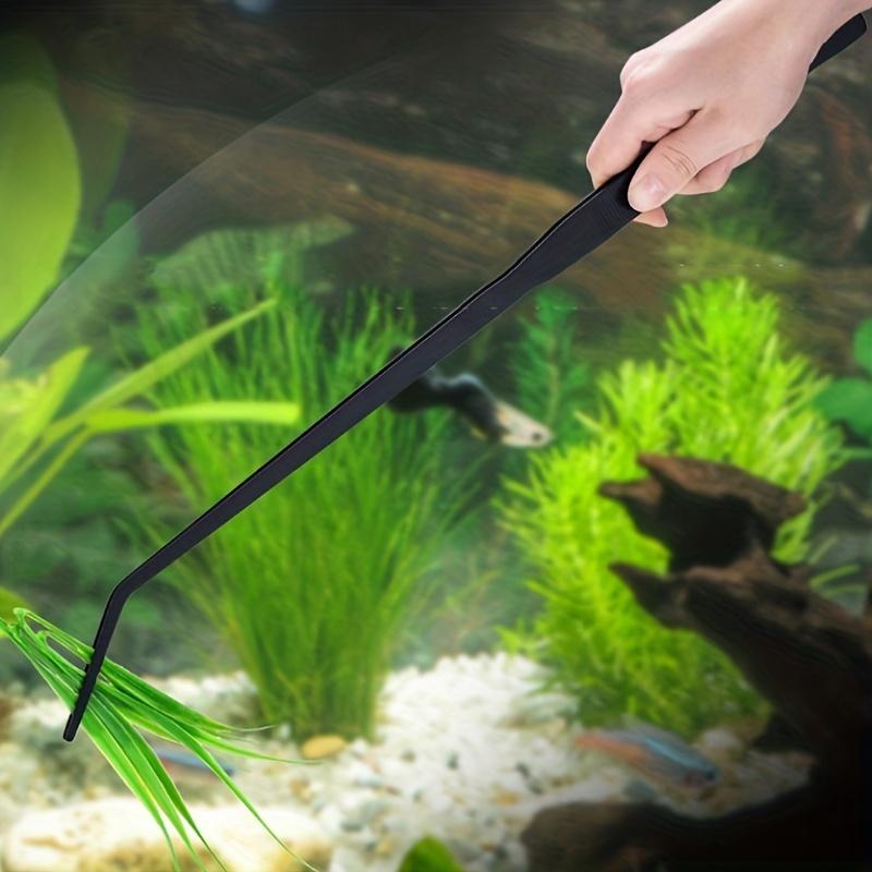 Stainless Steel Aquarium Tweezers For Aquatic Plants, 1 Count Non-slip Handle Reptile Feeding Tongs 0