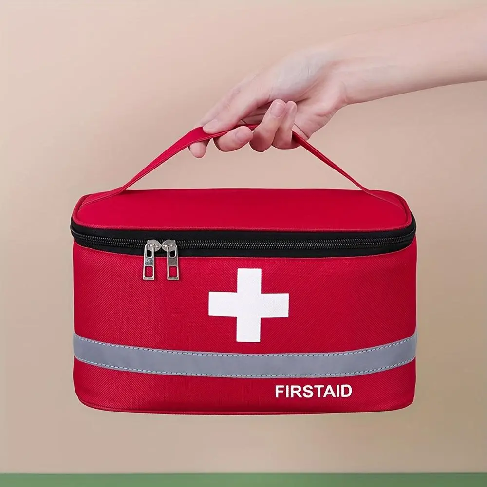 First Aid Kit, 1 Count Portable Travel Medicine Storage Bag, Outdoor Emergency Medical Bag, Travel Medicine Bag, Home Organizer