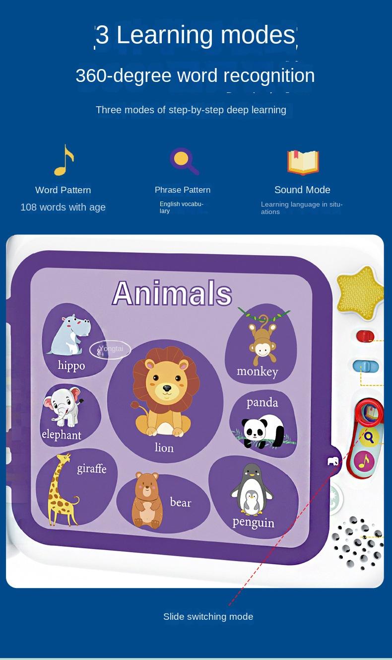Product Introduction of English Reading Machine Enlightenment Book Baby Toys Early Learning Machine Baby and Infant Toys 2