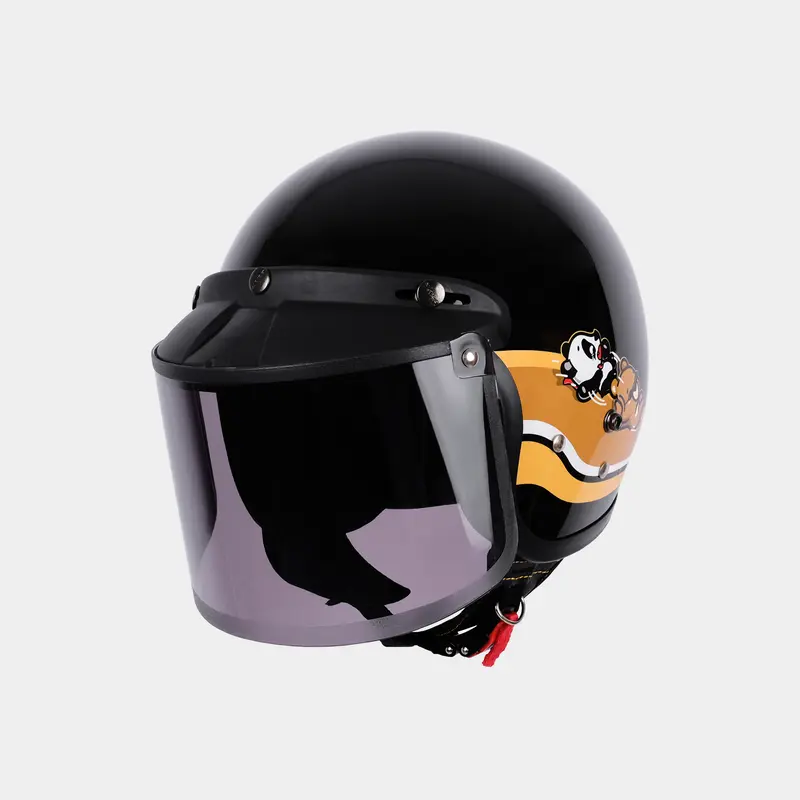 CRSL Bonnie Helmet | Helm Dewasa | Helm Motor Retro Vintage I Headwear Hat Black I Pelindung Kepala I Helmet Rider Motorcycle I Bogo Unisex Pria Wanita 2