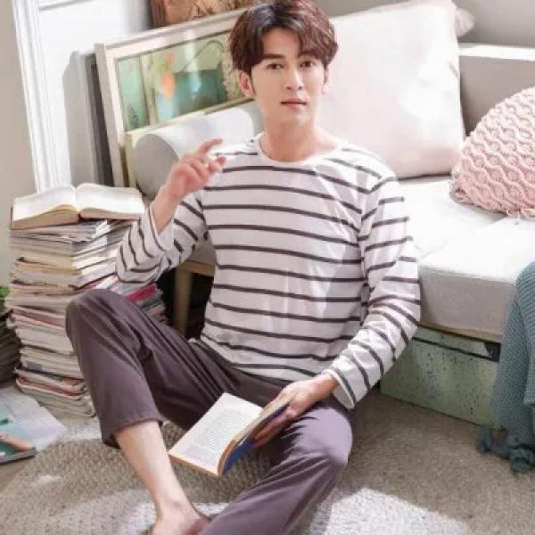 Product Introduction of Autumn New Pajama Set for Men Cartoon Long Sleeve Homewear Summer Men Sleepwear Nightwear Suit Men Spring Pijama Loungewear 4