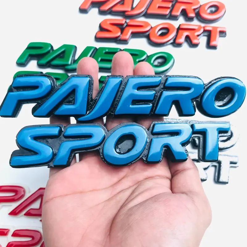 EMBLEM MOBIL PAJERO SPORT TERBARU 3D TIMBUL VARIASI AKSESORIS EKSTEROR Car Orange 6