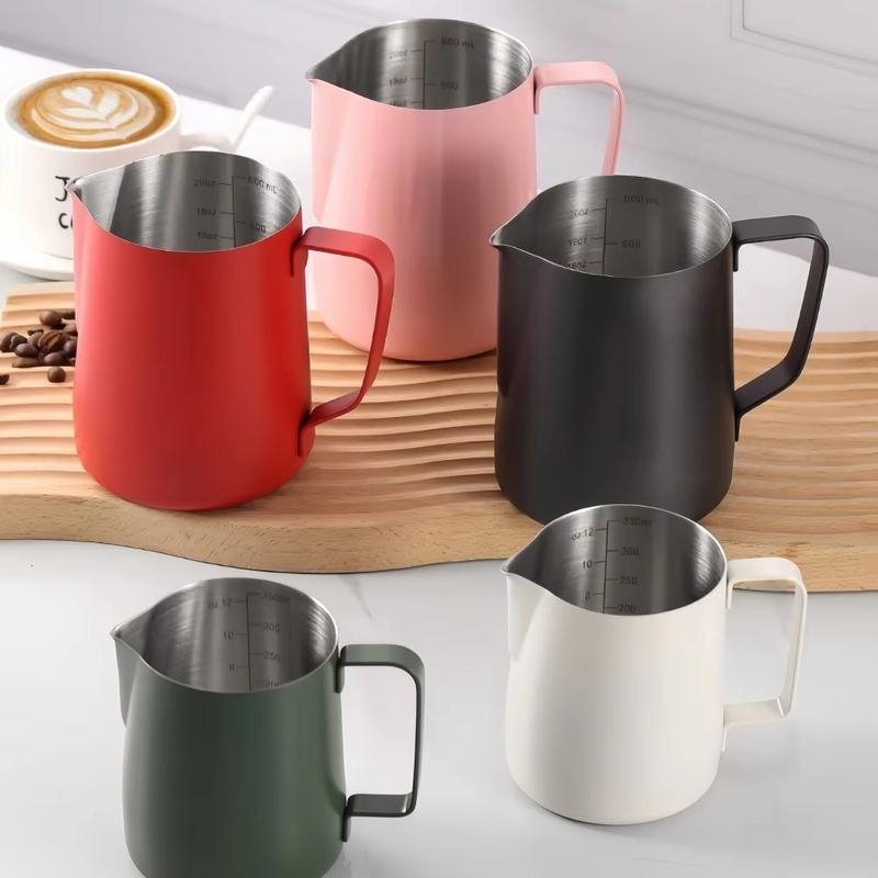 High Quality Stainless Steel Coffee Milk Frothing Jug 350ml Precise ...