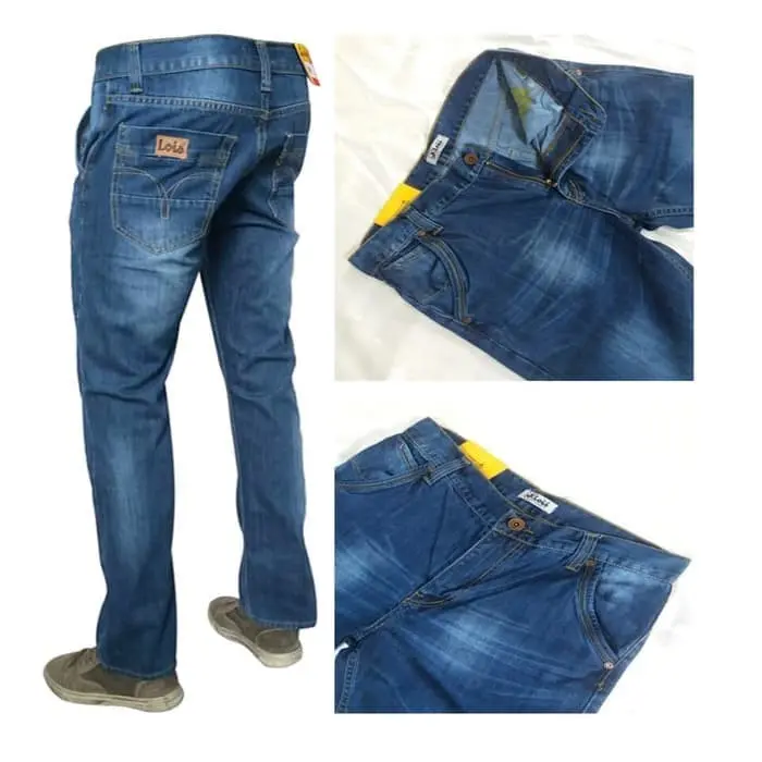 Celana Jeans Lois Reguler Fit Polos Panjang Pria