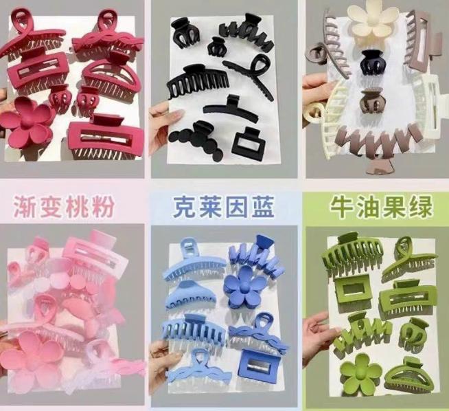 Set 8 Chiếc Kẹp Tóc Nhiều Màu Xinh Xắn Style Hàn, 8 Kẹp Càng Cua Đủ Size (BBVT) Women