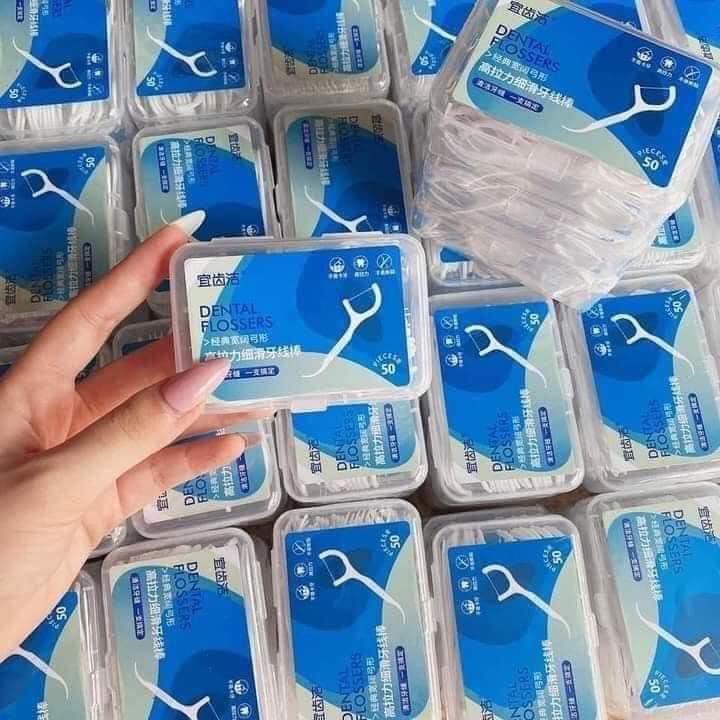 SỈ COMBO 10 HỘP 500 CÁI TĂM CHỈ NHA KHOA