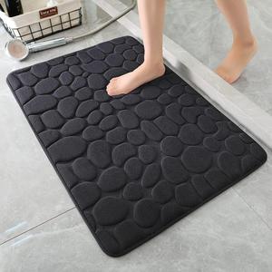 Cobblestone Pattern Non-slip Bath Mat (1 Piece), Bathroom Floor Mat, Bathroom Rug, Indoor Mat