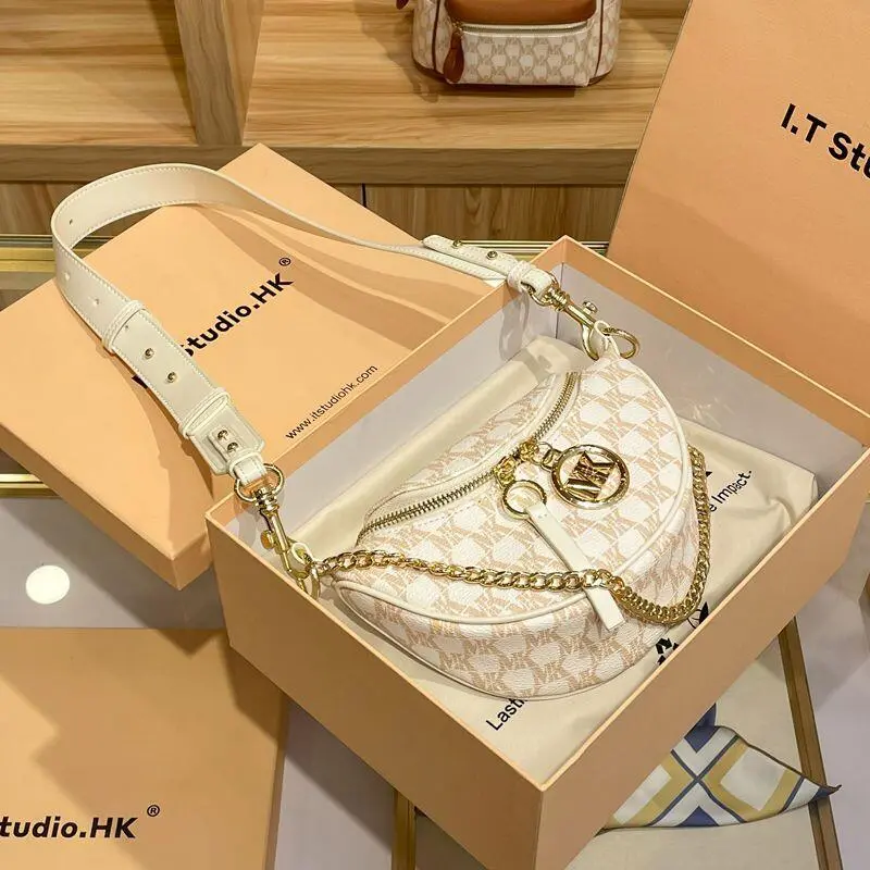 Small Leather 2024 New Style Trendy Chain Waist Dumplings Crossbody Chest Bag Women's Summer