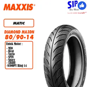 Ban Maxxis Diamond MA 3DN 70/90-14, 80/80-14, 80/90-14, 90/80-14, 90/90-14, 100/80-14 TUBELESS motor matic  Motorcycle  Accessories