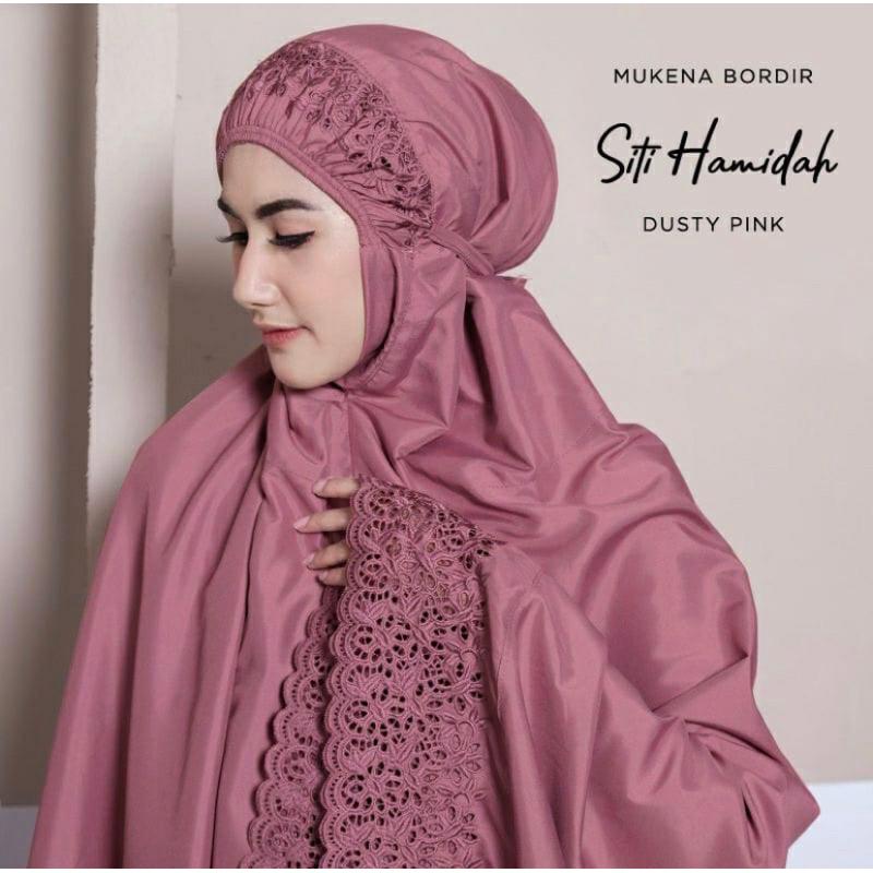 Mukena Dewasa Khadijah Motif Siti Hamidah Katun Micro Premium Jumbo Atasan Muslim Tie Bawahan 9