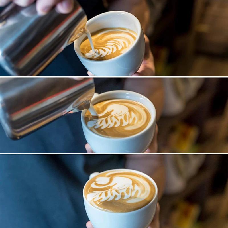 Product Introduction of Stainless Steel Milk Frothing Pitcher Espresso Steam Coffee Barista Craft Latte Cappuccino Milk Cream Cup Frothing Jug Pitcher Pour 22