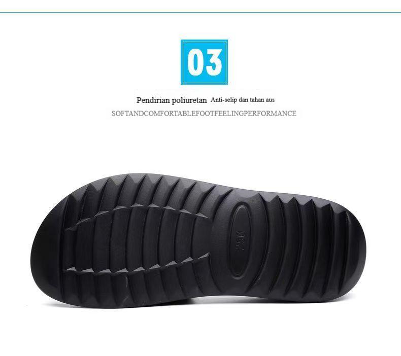 KANGN Sandal Pria Kulit Asli Model Terbaru - Sandal Jepit Premium 2-in-1 untuk Outdoor & Pantai, Desain Trendi Gagah dengan Sol Empuk Anti Slip