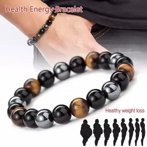 Gelang Pria Wanita Kombinasi Crystal Stone