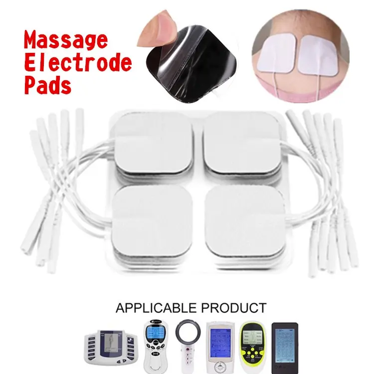 Đệm Điện Cực Mát Xa, 20 Cái, Miếng Dán Mát Xa Vật Lý Trị Liệu, Không Dệt, Tự Dính, Đệm Điện Cực Mạnh, Máy Kích Thích Cơ Bắp, Miếng Dán Bó Sát