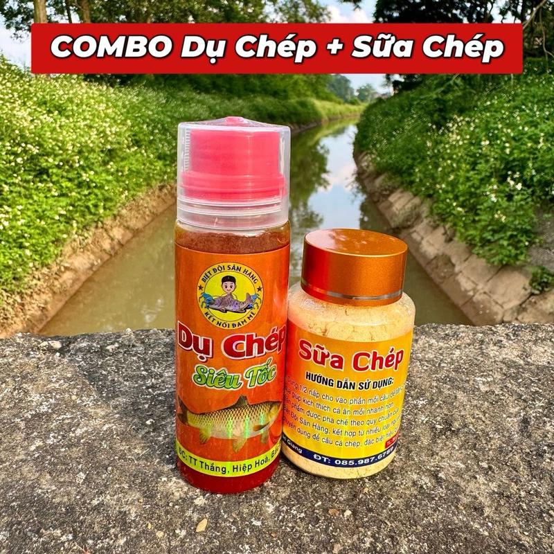 COMBO Hương Liệu Dụ Chép + Sữa Chép Chuyên Câu Cá Chép Dịch Vụ và Tự Nhiên