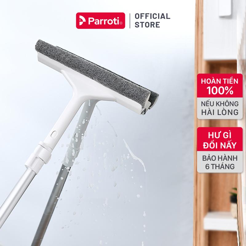 Cây Lau Kính, Gạt Chùi Kính Đa Năng 2 Đầu Trong 1, Cán Nhôm Cao Cấp Parroti SN01