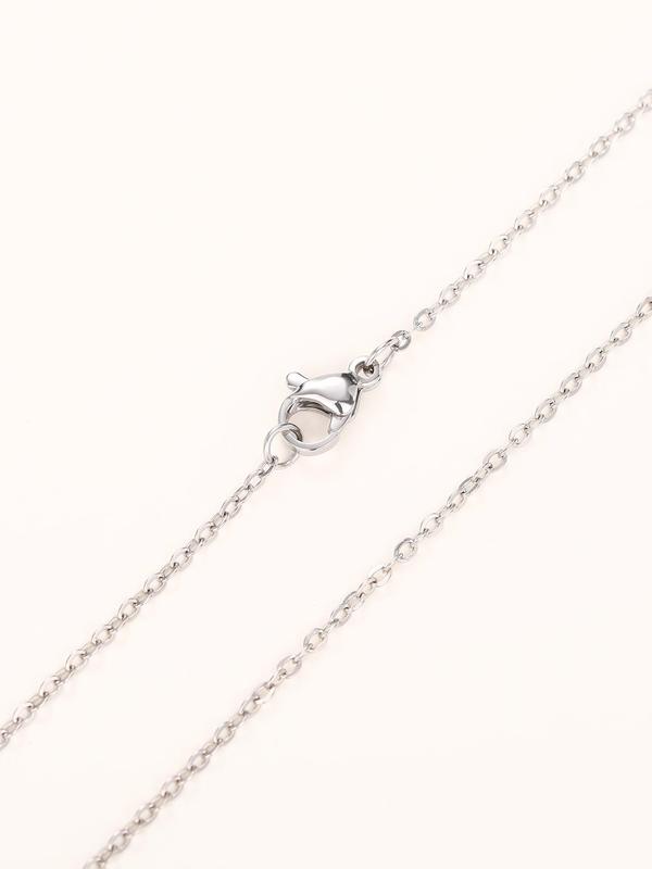 Artificial Zircon Decorated Pendant Necklace for Women, Elegant Jewelry for Party, Daily Clothing Decor, Trendy All-match & Exquisite Jewelry for Birthday Gift 5