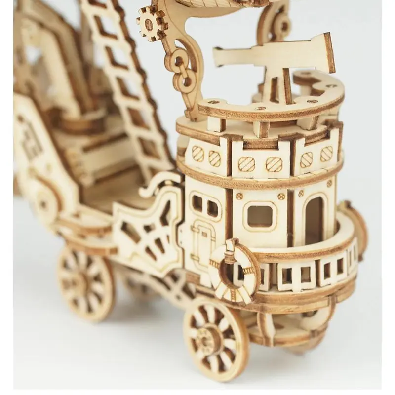 Robotime ROKR DIY 3D  Wooden Puzzle Game Assembly Popular Toy Gift for  Adult Brain Teaser Construction Set for Teens TG407 Airship 6