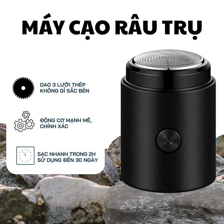 Dao cạo râu điện, Máy cạo râu mini trụ, dao cạo râu diện cho nam, tiện dụng, máy cạo râu thông minh, lưỡi dao sắc bén tiện lợi