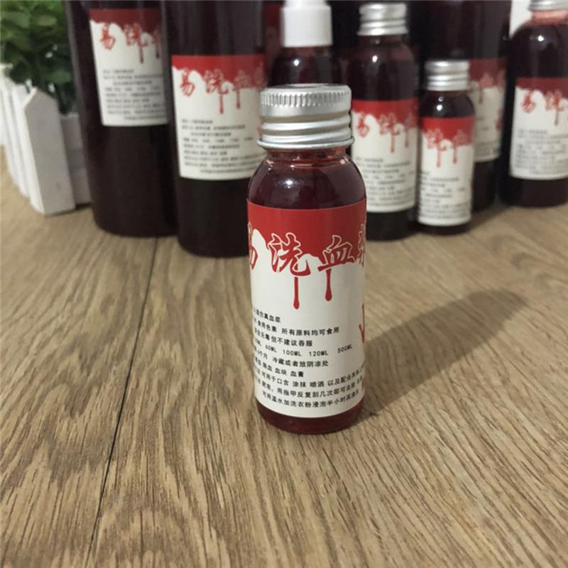 Máu giả mô phỏng huyết thanh chảy máu 30 / 60 / 100ml Đạo cụ trang điểm cosplay Halloween 3