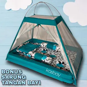 PAKET LENGKAP Kasur Bayi KELAMBU KASBAY / Tempat Tidur Bayi Kelambu Set Lengkap Bantal Guling FREE Tas Mika Cewek Cowok Matras