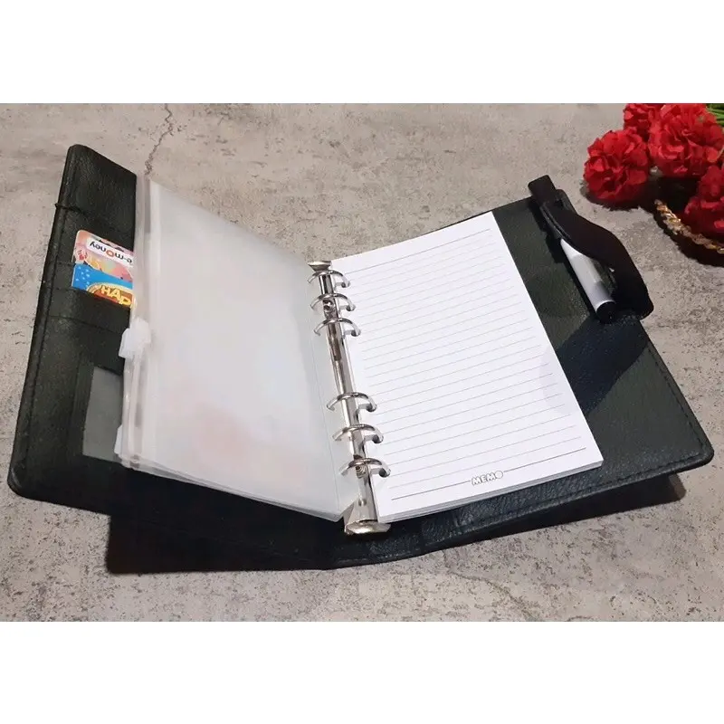 Binder A6 Ring 6 Financial Planner Budgeting Keuangan Loose Leaf Zipper Lock Sinking Funds Tantangan Target Menabung Catatan Keuangan Casflow 1
