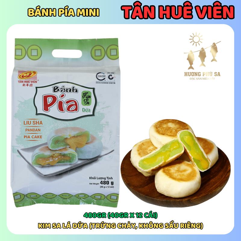 Bánh Pía Kim Sa Lá Dứa Tân Huê Viên Nhân Trứng Chảy Không Sầu Riêng - Đặc Sản Sóc Trăng