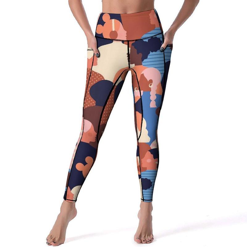 TikTok Shop Character Lady Yoga Pants Sexy Cute Multi Ethnic Girl Graphic Leggings Push Up Fitness Leggins Women Quick Dry Sports Tights