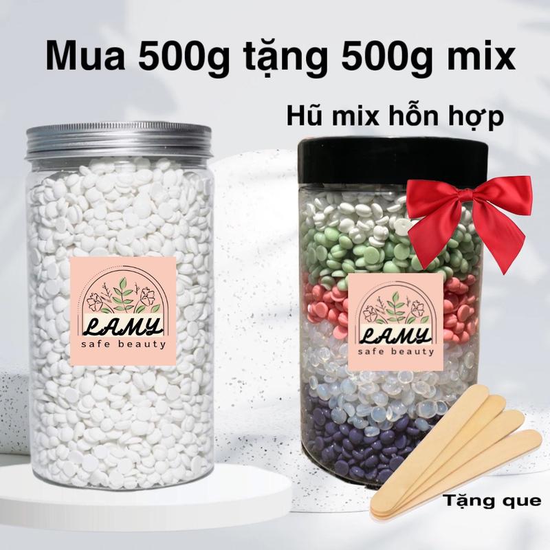[TẶNG 500G] Hũ 500g sáp wax lông sữa dừa cao cấp coconut tẩy sạch đa vùng lông tay chân nách dùng cho cả da nhạy cảm