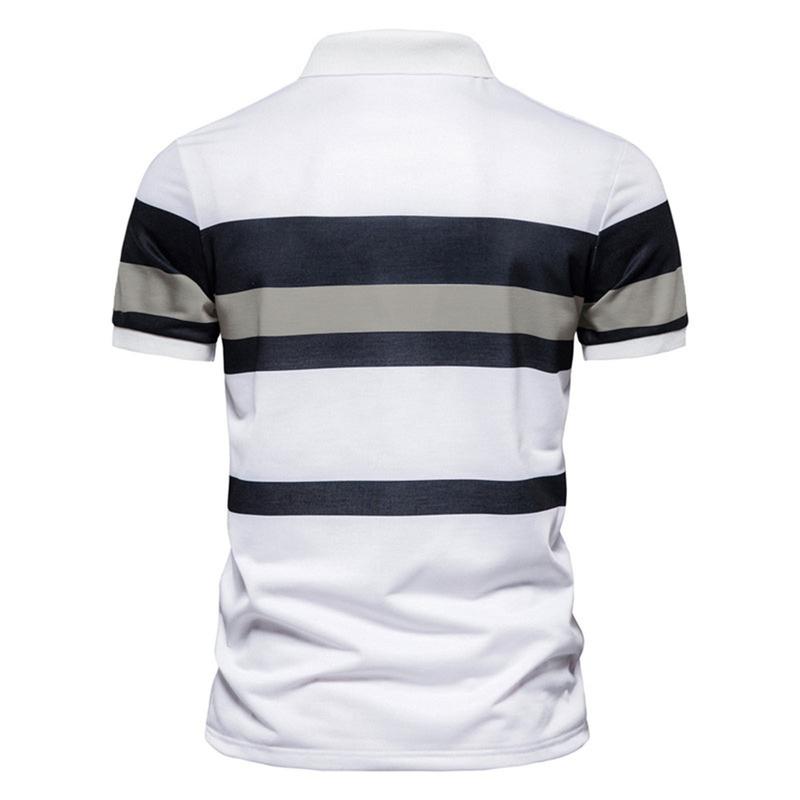 Product Introduction of Men Polo Men Shirt Short Sleeve Polo Shirt Contrast Color Polo New Clothing Summer Streetwear Casual Fashion Men Tops 4