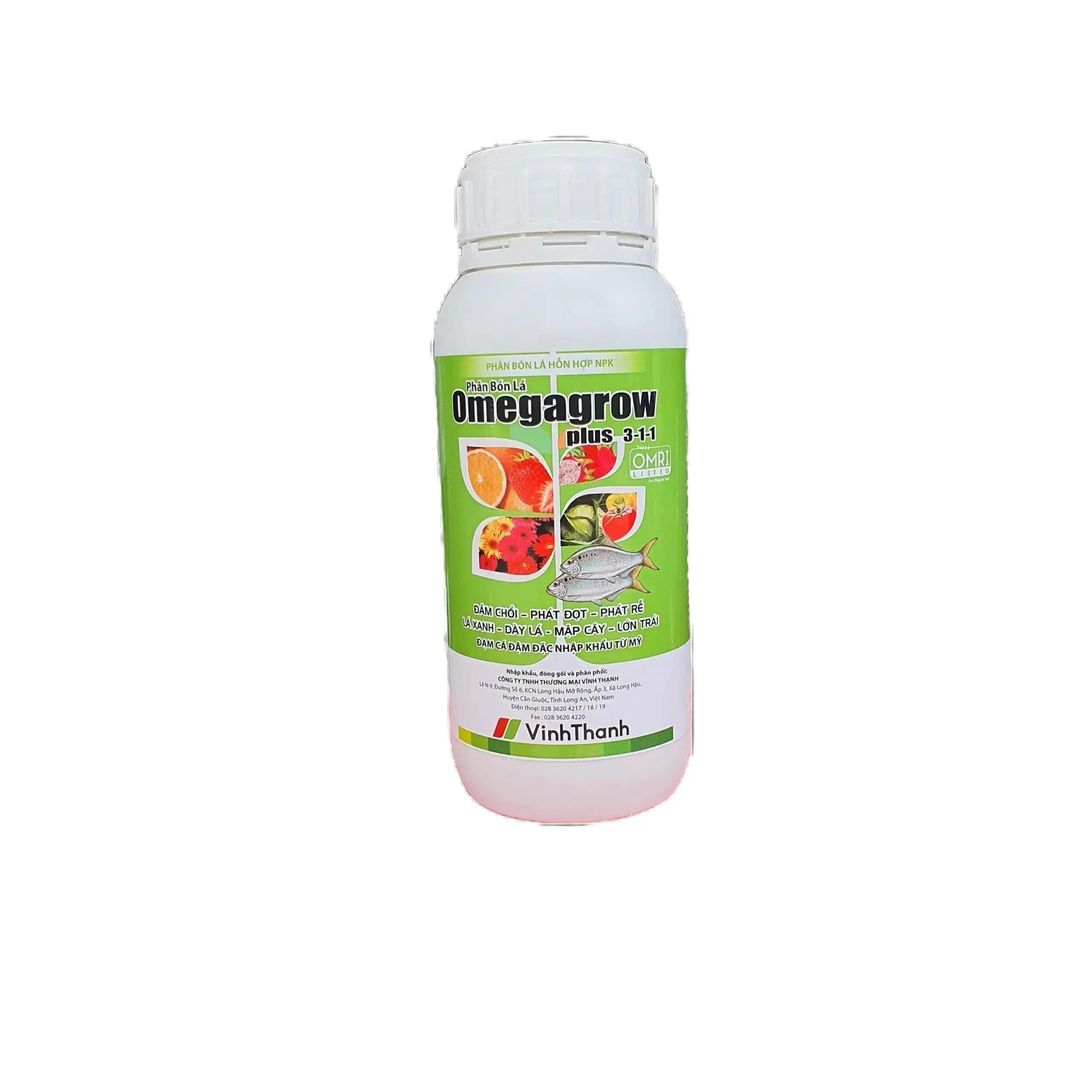 PHÂN BÓN LÁ HỖN HỢP NPK OMEGAGROW plus 3-1-1 (Chai 500ml)
